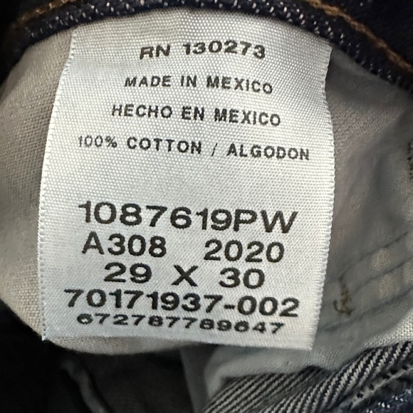 Rustler by Wrangler Heavyweight Dark Wash Regular Fit Straight Leg Jeans 29x30 - Picture 3 of 7